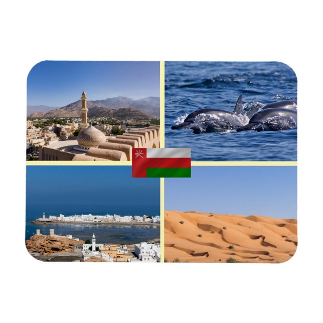Sultanat der Oman-Sehenswürdigkeiten Magnet (Horizontal)