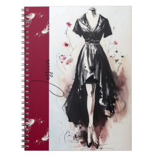 Sultry Victorian Silhouette Art Journal Notizblock