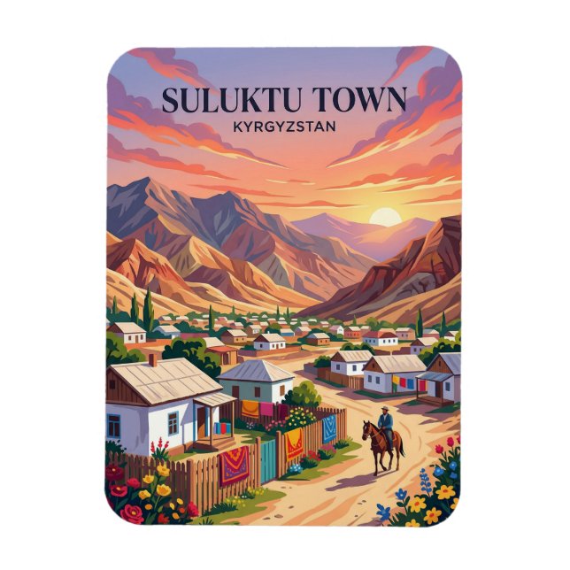 Suluktu Stadt Kirgisistan Magnet (Vertikal)