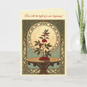 Sumak des Sonnenaufgangs Ein Symbol der Nowruz-Ern Karte