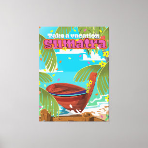 Sumatra Indonesien Reiseplakat Leinwanddruck