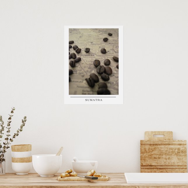Sumatra - Kaffee-Kunst senden Poster (Küche)