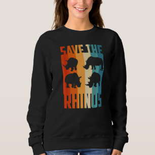 Sumatra Rhino Rettete Rhinos Rhinoceros Sweatshirt