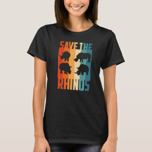 Sumatra Rhino Rettete Rhinos Rhinoceros T-Shirt