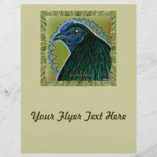 Sumatra Rooster Gerahmt Flyer