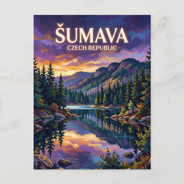 Šumava Nationalpark Tschechien Postkarte (Vorderseite)