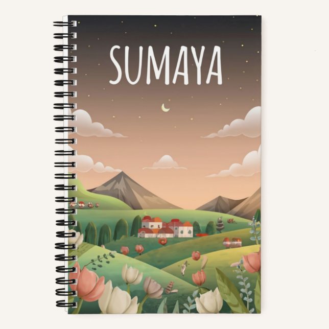 Sumayas Serene Valley Notebook 🌷 🏞️ Notizbuch (Vorderseite)