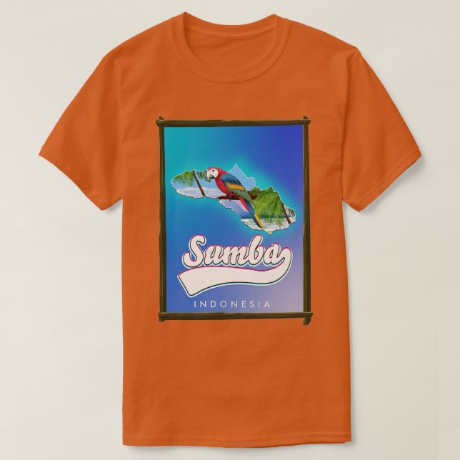 Sumba Indonesia-Karte T-Shirt (Design vorne)