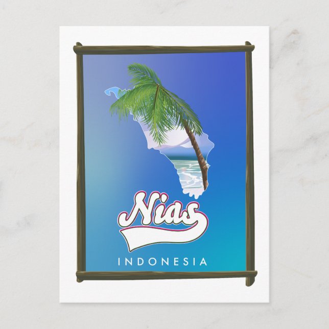 Sumba Insel Indonesien Reisekarte Feiertagspostkarte (Vorderseite)