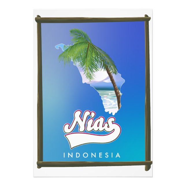 Sumba Insel Indonesien Reisekarte Fotodruck (Vorne)