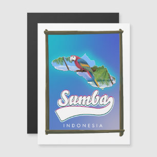Sumba Insel Indonesien Reisekarte Magnetkarte