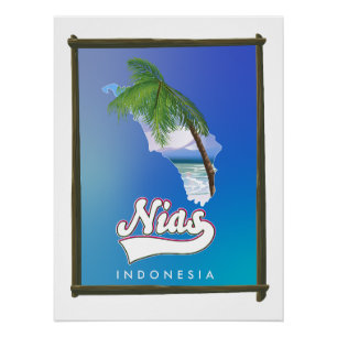 Sumba Insel Indonesien Reisekarte Poster