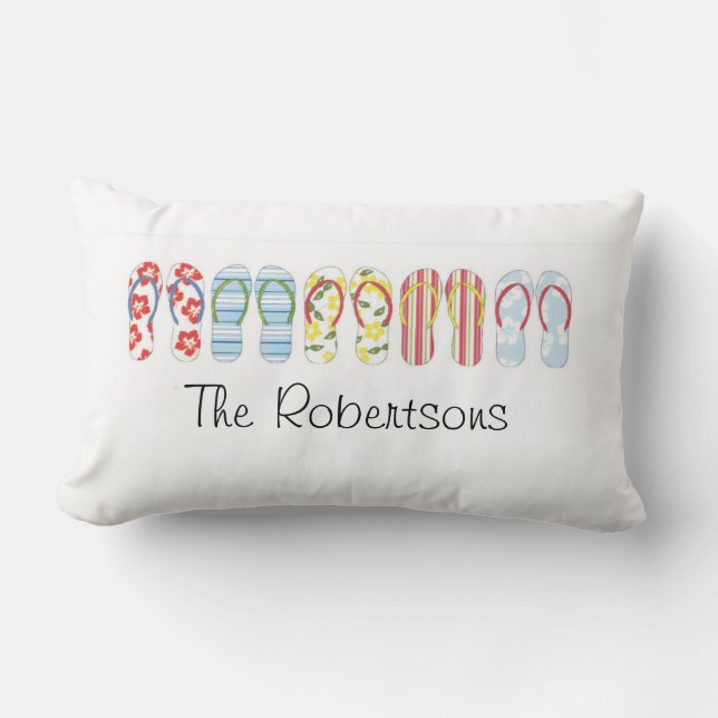 Sumer flip flop pillow lendenkissen (Vorderseite)