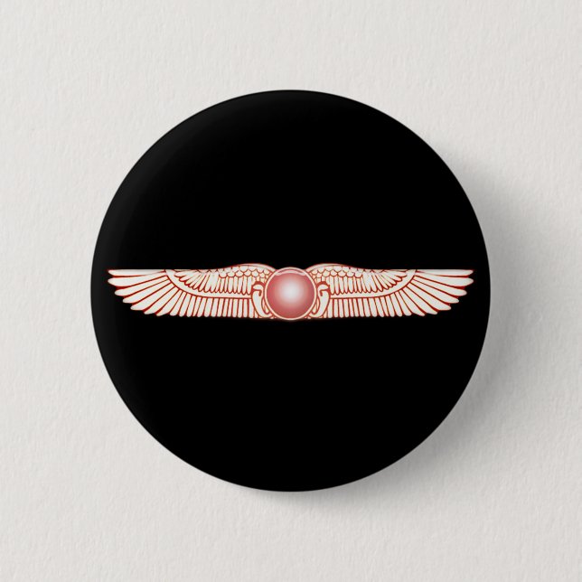 Sumerische Anunnaki Winged Sun-Scheibe Button (Vorderseite)