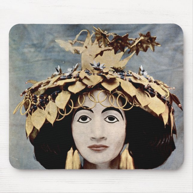 Sumerischer Kopfschmuck getragen durch Königin Mousepad (Vorne)