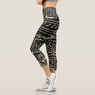 Sumerisches mesopotamisches Muster Capri Leggings