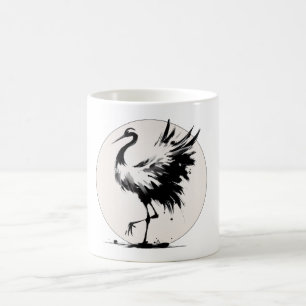 Sumi-e-Crane-Tasse Kaffeetasse