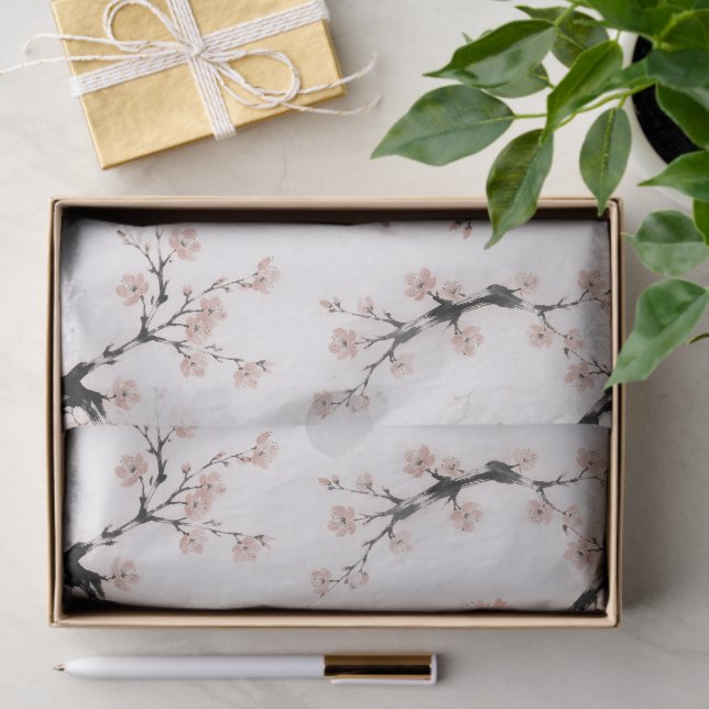 Sumi-E Ink | Cherry Blossom | Seidenpapier (Geschenk)