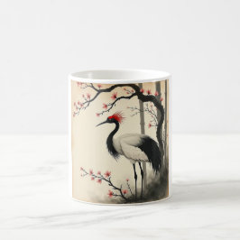 Sumi-E Red-Crowned Crane Mug Kaffeetasse