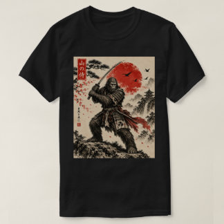 Sumi-E Sasquatch Samurai Rising Sun T-Shirt v2
