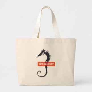 SUMI-e-Tasche-Seepferd Jumbo Stoffbeutel