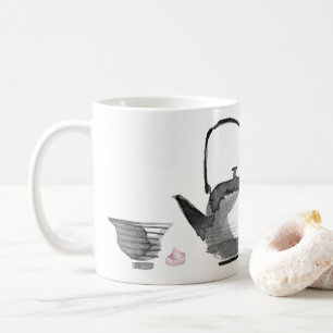 Sumi-e Tinte mit Zen-Zitat Kaffeetasse