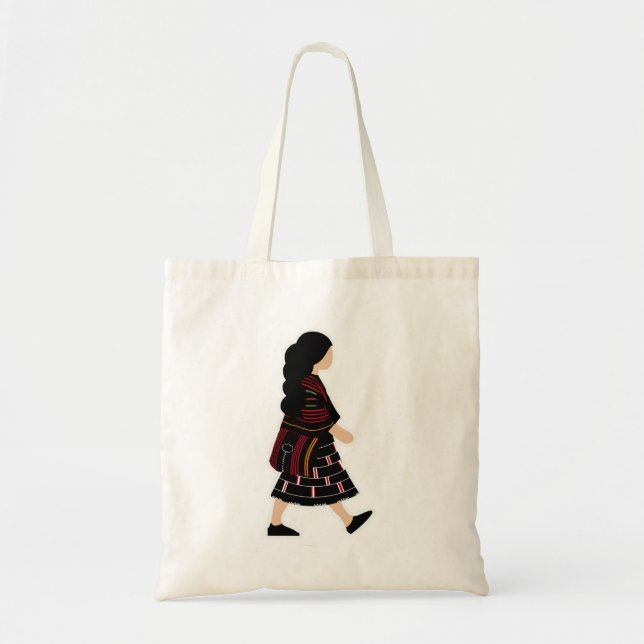 Sumi Naga Girl mit Naga Bag Tribal Tote Tasche (Vorne)