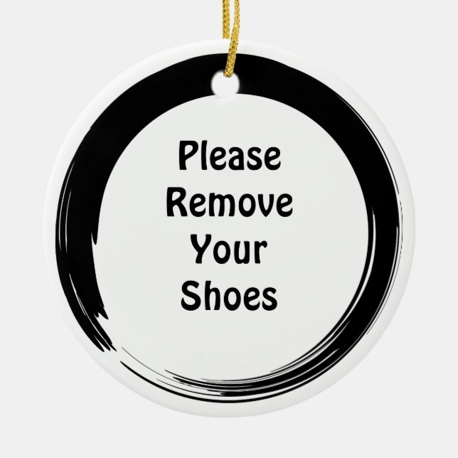 Sumi offener Kreis-Tür-Aufhänger Keramik Ornament (Vorne)