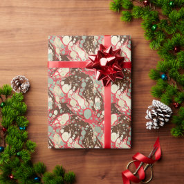 Suminagashi Paper Classic Muster Pink Geschenkpapier