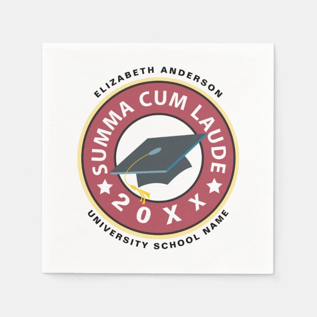 Summa Cum Laude Abschluss Serviette (Vorderseite)