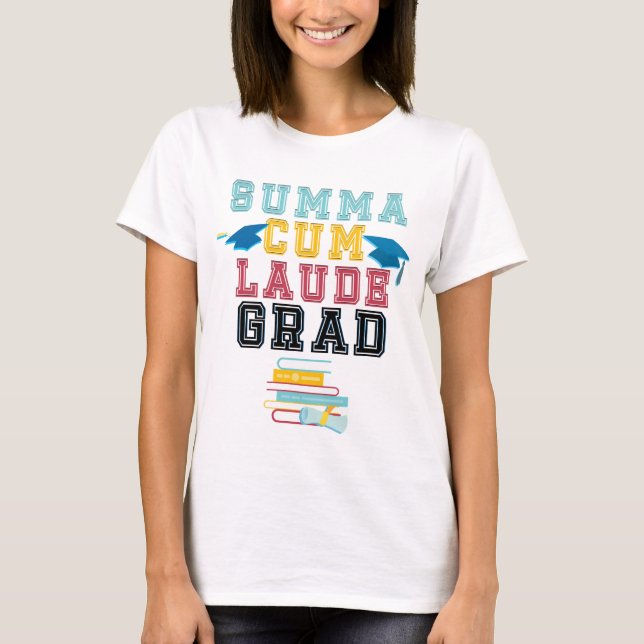 Summa mit Laude Uni-Abschluss-T - Shirt-Ehren T-Shirt (Vorderseite)