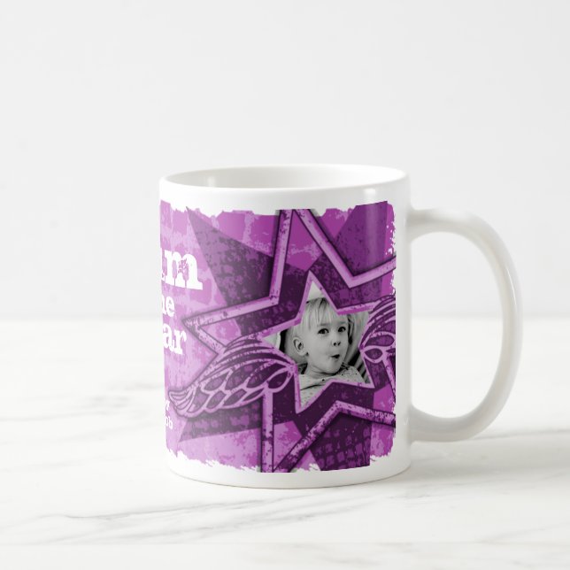 Summe des Jahres Foto Sterne hell lila Tasse (Rechts)