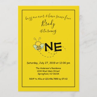 Summen an über erstem Geburtstags-Party der Biene Einladung