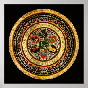 SUMMEN Mandala-Silbe-Beschwörungsformel OMs MANI Poster