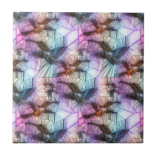 Summenvogel-Buntglas Fliese