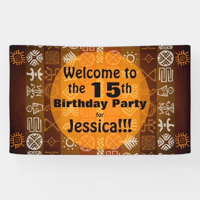 Summer 15. Geburtstagsparty Personalisiert Banner (Horizontal)