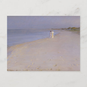 Summer Abend am South Beach, Skagen, 1893 Postkarte