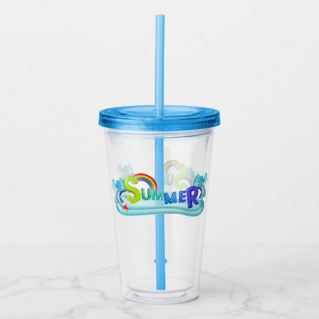 Summer Acrylic Tumbler Acryltrinkbecher (Vorderseite)
