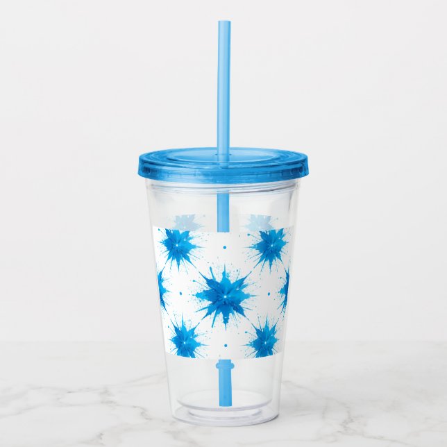 Summer Acrylic Tumbler of Splash Square Wave Acryltrinkbecher (Vorderseite)