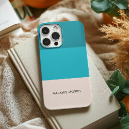 Summer Aqua Blue Beach Vibe Horizontaler Streifen Case-Mate iPhone Hülle