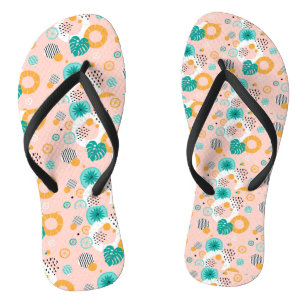 Summer Art Design Flip Flops