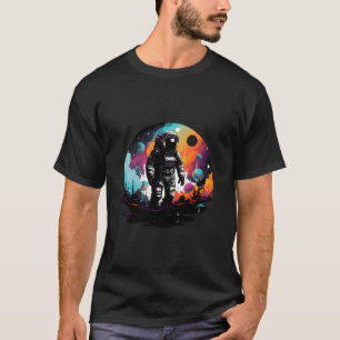 Summer Astronaut Space Moon Walk Men Frauen Grafik T-Shirt