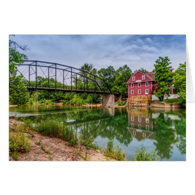 Summer at War Eagle Mill Grußkarte (Vorderseite (Horizontal))