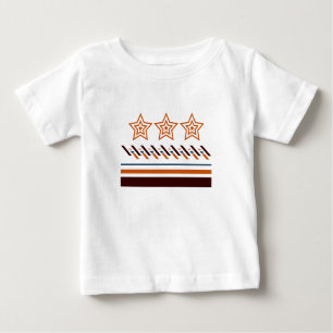 Summer Baby Drei-Sterne Stripes Baby T-shirt