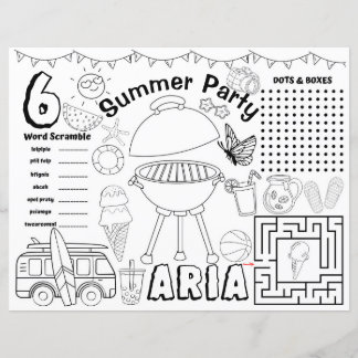 Summer baby Dusche Tischset, Sommeraktivität