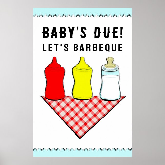 Summer Baby Shower GRILLEN Poster (Vorne)