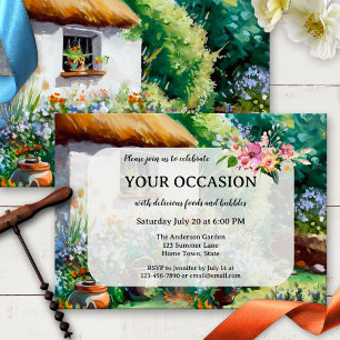 Summer Backyard Garden Hütte Einladung