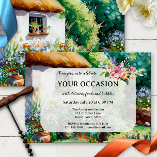 Summer Backyard Garden Hütte Einladung