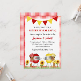 Summer Barbeque Baby Reveal Einladung