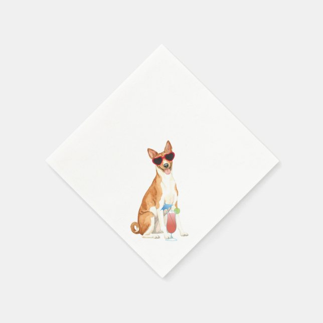 Summer Basenji Napkins Serviette (Ecke)